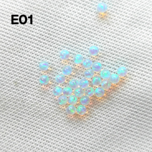 Synthetic Fire Opal Ball Shape 3mm-8mm Half Drill Hole Transparent Jelly Beads Loose Jewelry Making Including Ring