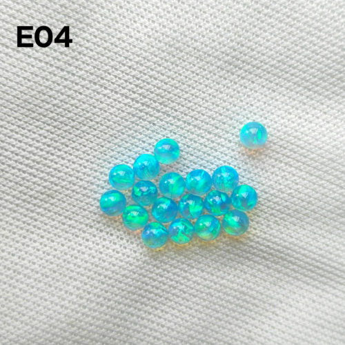 Synthetic Fire Opal Ball Shape 3mm-8mm Half Drill Hole Transparent Jelly Beads Loose Jewelry Making Including Ring