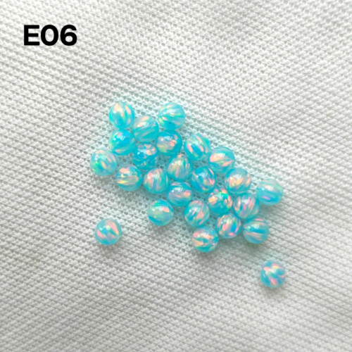 Synthetic Fire Opal Ball Shape 3mm-8mm Half Drill Hole Transparent Jelly Beads Loose Jewelry Making Including Ring