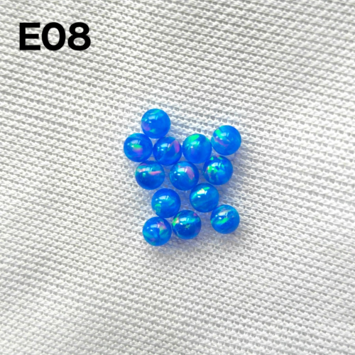 Synthetic Fire Opal Ball Shape 3mm-8mm Half Drill Hole Transparent Jelly Beads Loose Jewelry Making Including Ring