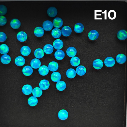 Synthetic Fire Opal Ball Shape 3mm-8mm Half Drill Hole Transparent Jelly Beads Loose Jewelry Making Including Ring