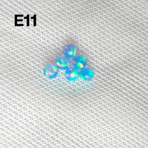 Synthetic Fire Opal Ball Shape 3mm-8mm Half Drill Hole Transparent Jelly Beads Loose Jewelry Making Including Ring