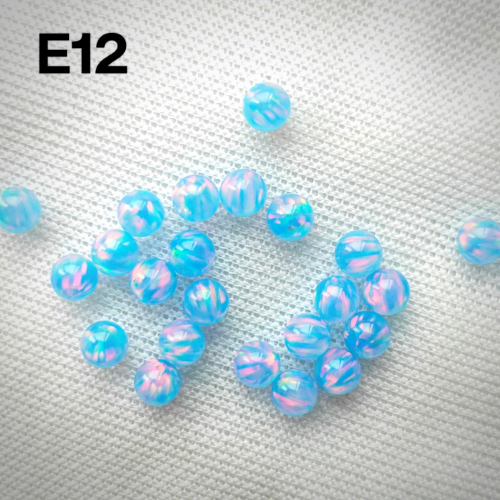 Synthetic Fire Opal Ball Shape 3mm-8mm Half Drill Hole Transparent Jelly Beads Loose Jewelry Making Including Ring