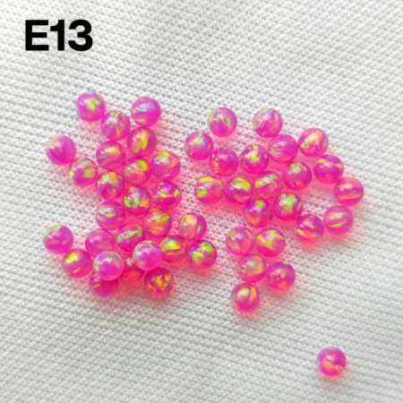 Synthetic Fire Opal Ball Shape 3mm-8mm Half Drill Hole Transparent Jelly Beads Loose Jewelry Making Including Ring