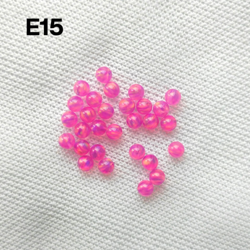 Synthetic Fire Opal Ball Shape 3mm-8mm Half Drill Hole Transparent Jelly Beads Loose Jewelry Making Including Ring