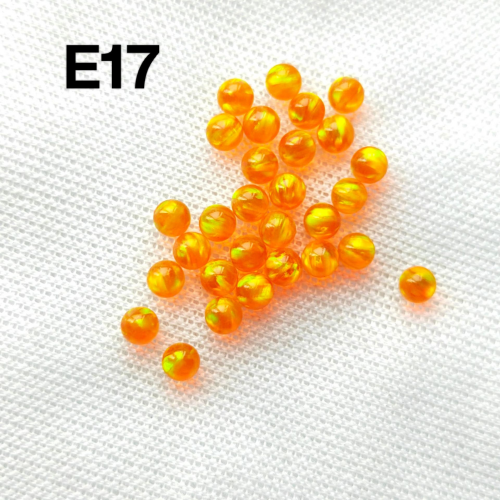 Synthetic Fire Opal Ball Shape 3mm-8mm Half Drill Hole Transparent Jelly Beads Loose Jewelry Making Including Ring