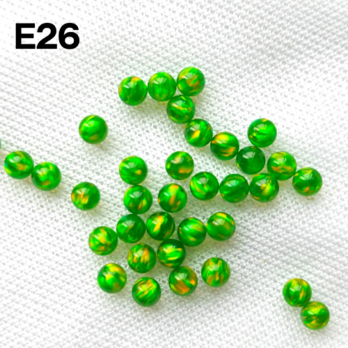 Synthetic Fire Opal Ball Shape 3mm-8mm Half Drill Hole Transparent Jelly Beads Loose Jewelry Making Including Ring
