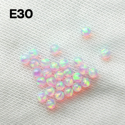 Synthetic Fire Opal Ball Shape 3mm-8mm Half Drill Hole Transparent Jelly Beads Loose Jewelry Making Including Ring
